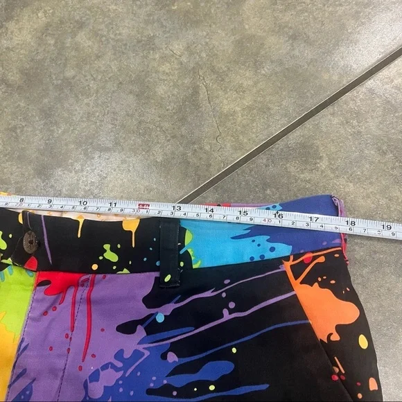 Loudmouth Paint Splatter Men’s Golf Pants Sz 35 Black Golfing Chino Retro Preppy - Picture 8 of 10